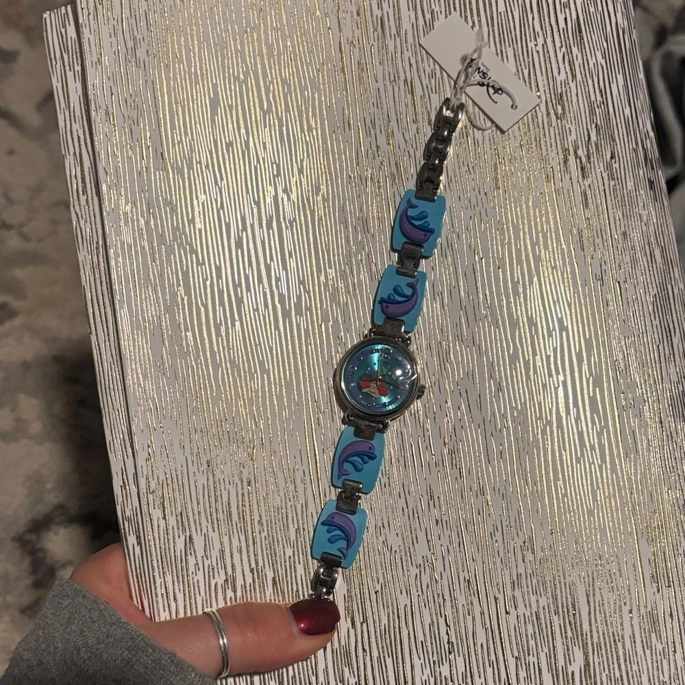 Disney “Ariel”Silver and Blue Dolphin Bracelet watch